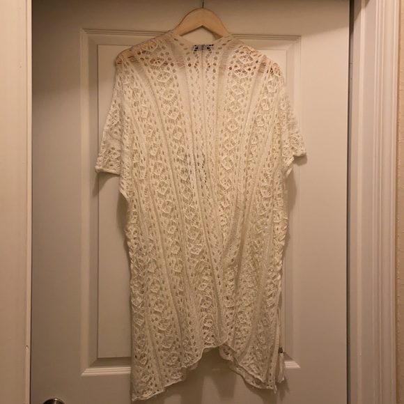 Cream Crochet Tunic Top 100% Cotton - Picture 5 of 7